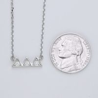 Klassischer Stil Geometrisch Sterling Silber Moissanit Halskette Mit Anhänger In Masse main image 4