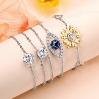 Simple Style Solid Color Sterling Silver Moissanite Bracelets In Bulk main image 1