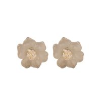 1 Paire Sucré Fleur Incruster Plastique Perle D'eau Douce Boucles D'oreilles main image 5