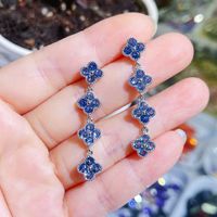 1 Pair Ig Style Modern Style Four Leaf Clover Plating Inlay Copper Zircon Drop Earrings main image 6