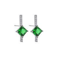 1 Pair Simple Style Star Inlay Copper Zircon Ear Studs main image 3