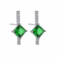 1 Pair Simple Style Star Inlay Copper Zircon Ear Studs main image 4