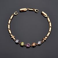 Glam Geometric Copper Inlay Zircon Bracelets main image 6
