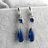 1 Pair Ig Style Simple Style Water Droplets Plating Inlay Copper Alloy Zircon Drop Earrings sku image 4