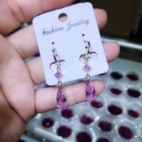 1 Pair Ig Style Simple Style Water Droplets Plating Inlay Copper Alloy Zircon Drop Earrings sku image 10