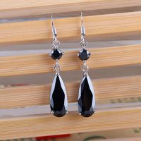 1 Pair Ig Style Simple Style Water Droplets Plating Inlay Copper Alloy Zircon Drop Earrings sku image 8