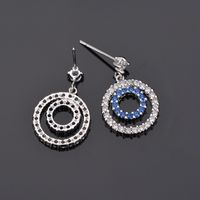 1 Pair Simple Style Commute Circle Plating Inlay Copper Alloy Zircon Drop Earrings main image 5