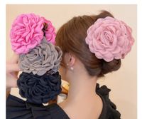 Women's French Style Flower Cloth Hair Claws main image 1