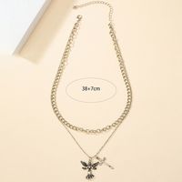 Retro Cool Style Cross Angel Alloy Women's Layered Necklaces main image 4