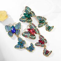 Lady Butterfly Alloy Inlay Rhinestones Glass Unisex Brooches main image 1