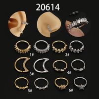Simple Style Star Copper Inlay Zircon Nose Ring sku image 9