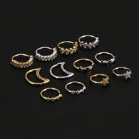 Simple Style Star Copper Inlay Zircon Nose Ring main image 1