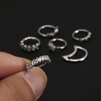 Simple Style Star Copper Inlay Zircon Nose Ring main image 4
