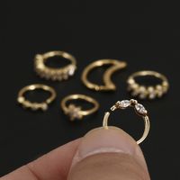 Simple Style Star Copper Inlay Zircon Nose Ring main image 2