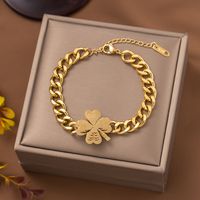 Elegant Lady Flower Butterfly Titanium Steel Plating Bracelets main image 2