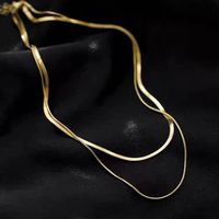 304 Stainless Steel 18K Gold Plated Modern Style Plating Solid Color Necklace sku image 4
