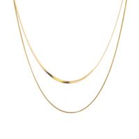 304 Stainless Steel 18K Gold Plated Modern Style Plating Solid Color Necklace main image 5
