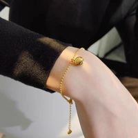 Simple Style Solid Color 304 Stainless Steel 18K Gold Plated Bracelets In Bulk main image 4