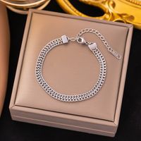 304 Stainless Steel 18K Gold Plated Simple Style Plating Solid Color Bracelets Necklace main image 4