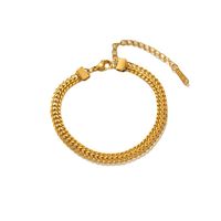 Edelstahl 304 18 Karat Vergoldet Einfacher Stil Überzug Einfarbig Armbänder Halskette main image 6