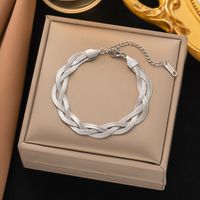 304 Stainless Steel 18K Gold Plated Rose Gold Plated Streetwear Plating Solid Color Layered Necklaces sku image 2