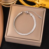 304 Stainless Steel 18K Gold Plated Casual Plating Solid Color Bracelets Necklace main image 2