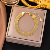 Streetwear Heart Shape Grain 304 Stainless Steel 18K Gold Plated Acrylic Artificial Rhinestones Plastic Bracelets In Bulk sku image 11