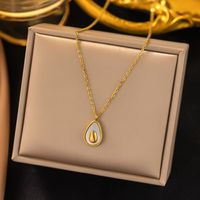 304 Stainless Steel 18K Gold Plated IG Style Inlay Avocado Acrylic Earrings Necklace main image 3