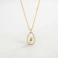 304 Stainless Steel 18K Gold Plated IG Style Inlay Avocado Acrylic Earrings Necklace main image 5