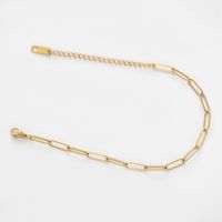 Classic Style Geometric 304 Stainless Steel 18K Gold Plated Bracelets In Bulk main image 2