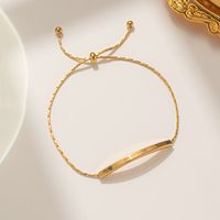 Simple Style Solid Color 304 Stainless Steel 18K Gold Plated Bracelets In Bulk main image 1