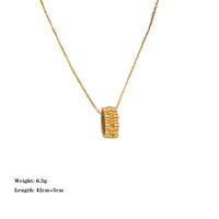 Edelstahl 304 18 Karat Vergoldet Einfacher Stil Überzug Gang Ohrringe Halskette main image 3