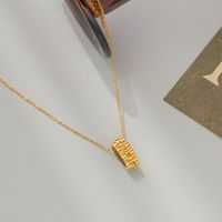 Edelstahl 304 18 Karat Vergoldet Einfacher Stil Überzug Gang Ohrringe Halskette sku image 1