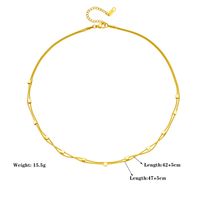 304 Stainless Steel 18K Gold Plated Simple Style Plating Square Layered Necklaces main image 4