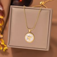 304 Stainless Steel 18K Gold Plated Elegant Lady Plating Eagle Acrylic Earrings Necklace main image 2