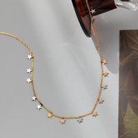 Edelstahl 304 18 Karat Vergoldet Basic Klassischer Stil Überzug Pentagramm Halskette main image 2