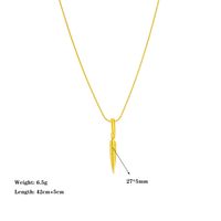 Edelstahl 304 18 Karat Vergoldet Einfacher Stil Überzug Blatt Ohrringe Halskette main image 4