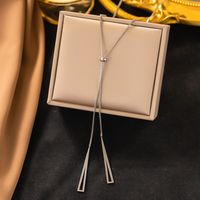 304 Stainless Steel 18K Gold Plated Lady Plating Solid Color Sweater Chain main image 4