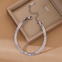 304 Stainless Steel 18K Gold Plated Casual Plating Solid Color Bracelets Necklace main image 5