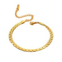 304 Stainless Steel 18K Gold Plated Casual Plating Solid Color Bracelets Necklace main image 4