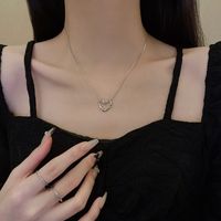304 Stainless Steel 18K Gold Plated Elegant Lady Plating Heart Shape Pendant Necklace main image 5