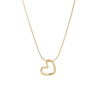 304 Stainless Steel 18K Gold Plated Elegant Lady Plating Heart Shape Pendant Necklace main image 4