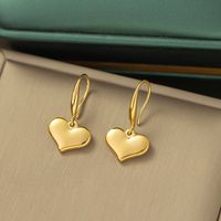 304 Stainless Steel 18K Gold Plated Casual Simple Style Plating Inlay Heart Shape Acrylic Plastic Bracelets Earrings Necklace sku image 18