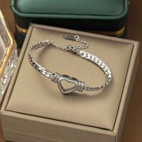 304 Stainless Steel 18K Gold Plated Casual Simple Style Plating Inlay Heart Shape Acrylic Plastic Bracelets Earrings Necklace sku image 19