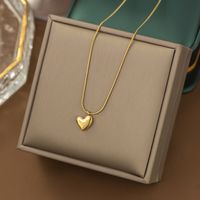 304 Stainless Steel 18K Gold Plated Casual Simple Style Plating Inlay Heart Shape Acrylic Plastic Bracelets Earrings Necklace sku image 11