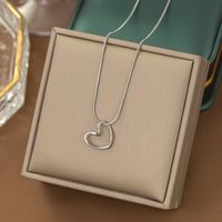 304 Stainless Steel 18K Gold Plated Casual Simple Style Plating Inlay Heart Shape Acrylic Plastic Bracelets Earrings Necklace sku image 4