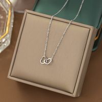 304 Stainless Steel 18K Gold Plated Modern Style Plating Heart Shape Acrylic Plastic Stone Pendant Necklace sku image 3