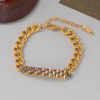 Simple Style Solid Color Titanium Steel Plating Bracelets Earrings Necklace main image 2