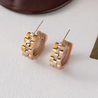 Simple Style Solid Color Titanium Steel Plating Bracelets Earrings Necklace sku image 1