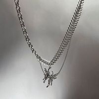 Hip-hop Punk Cool Style Butterfly Alloy Women's Pendant Necklace main image 5